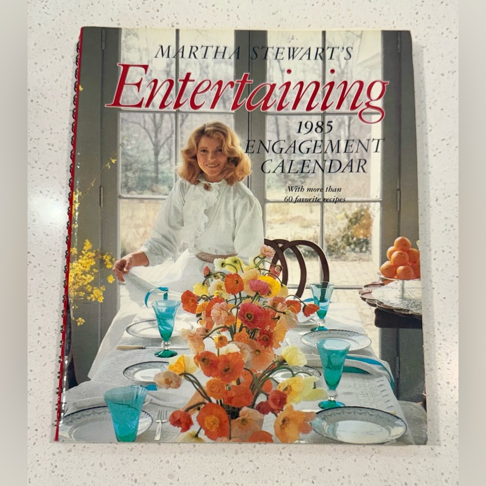 Martha Stewart Entertaining Recipe Book/Engagement Calendar 1985